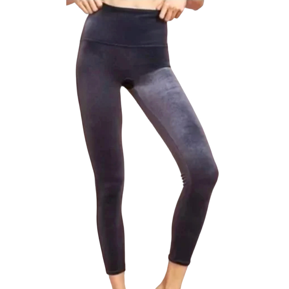 NEW SPANX MOON SHADOW BLUE GRAY HIGH WAIST VELVET VELOUR LEGGINGS PANTS SMALL
